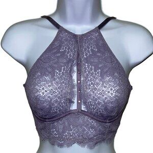 Victoria's Secret Very Sexy Plunge Lavender Halter Split Bra Bralette 32D